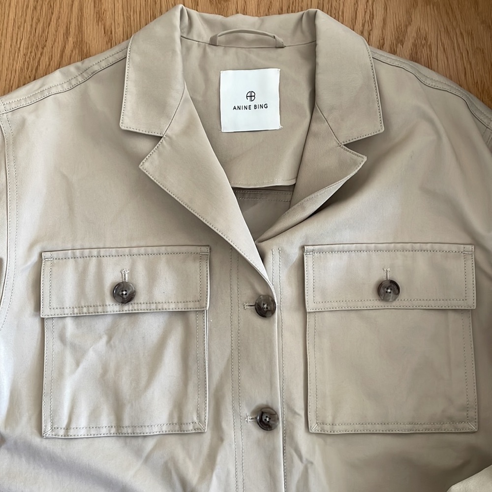 ANINE BING Sawyer Twill Jacket Size Small - Picture 5 of 6